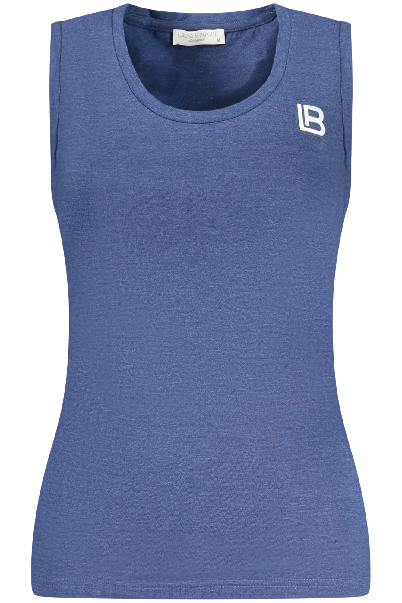 LAURA BIAGIOTTI LAURA BIAGIOTTI WOMEN'S WHITE EXTERIOR TANK TOP - Blu