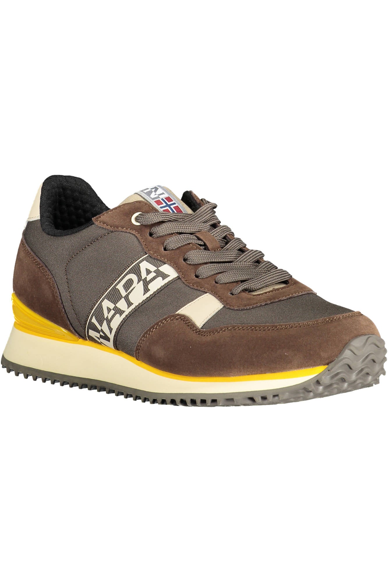 Brown men's sports shoes