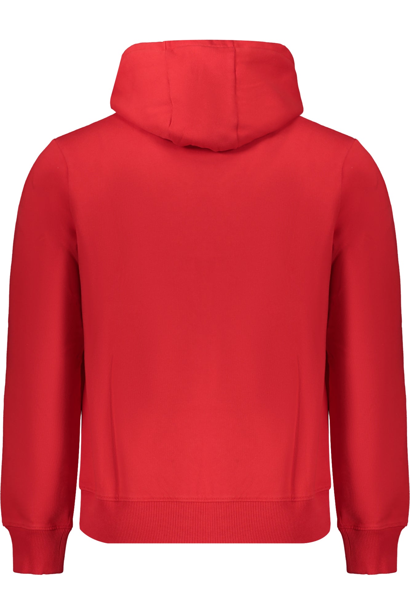 Red men's zip-less sweatshirt