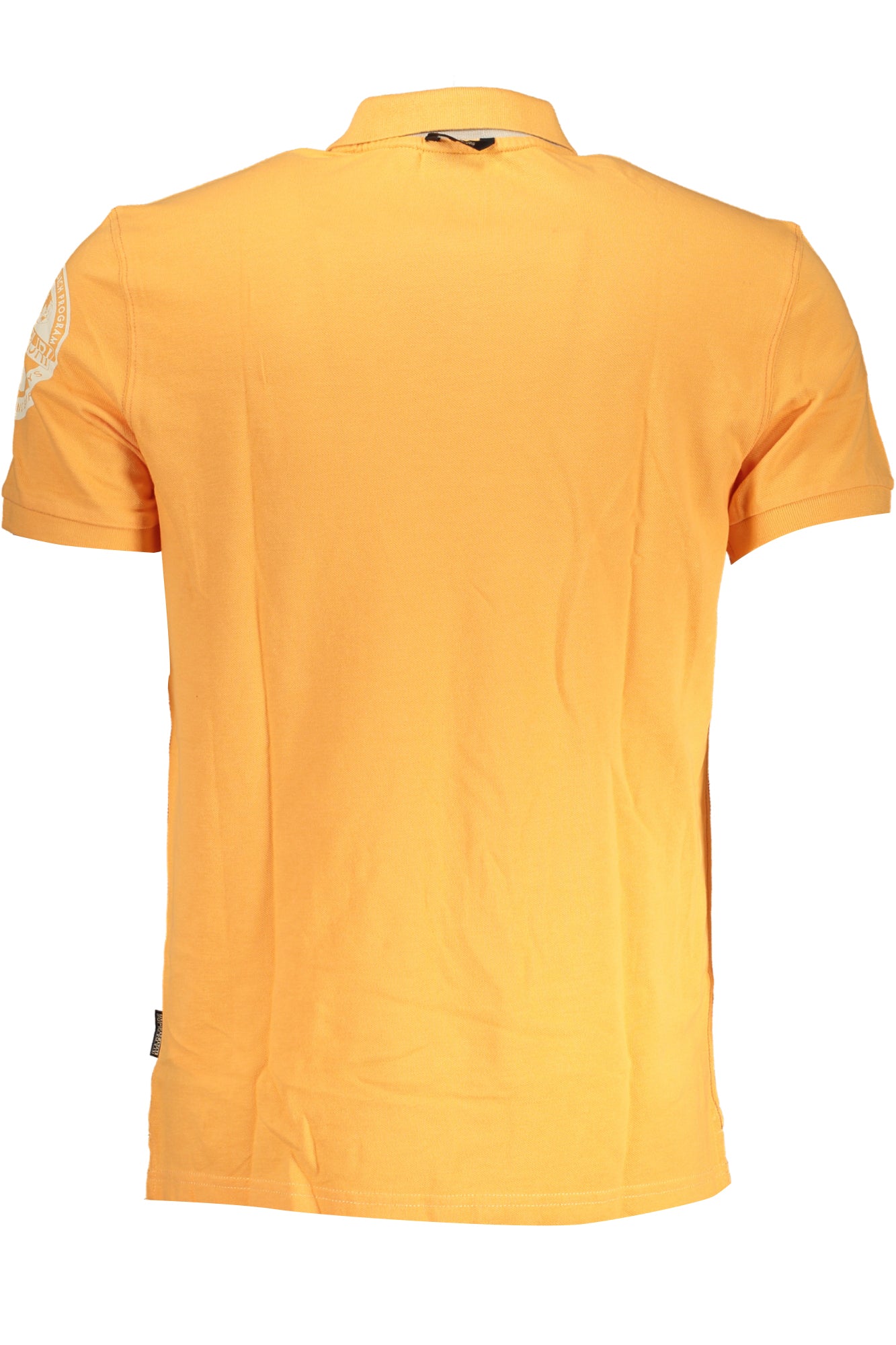 Men's orange short sleeved polo shirt