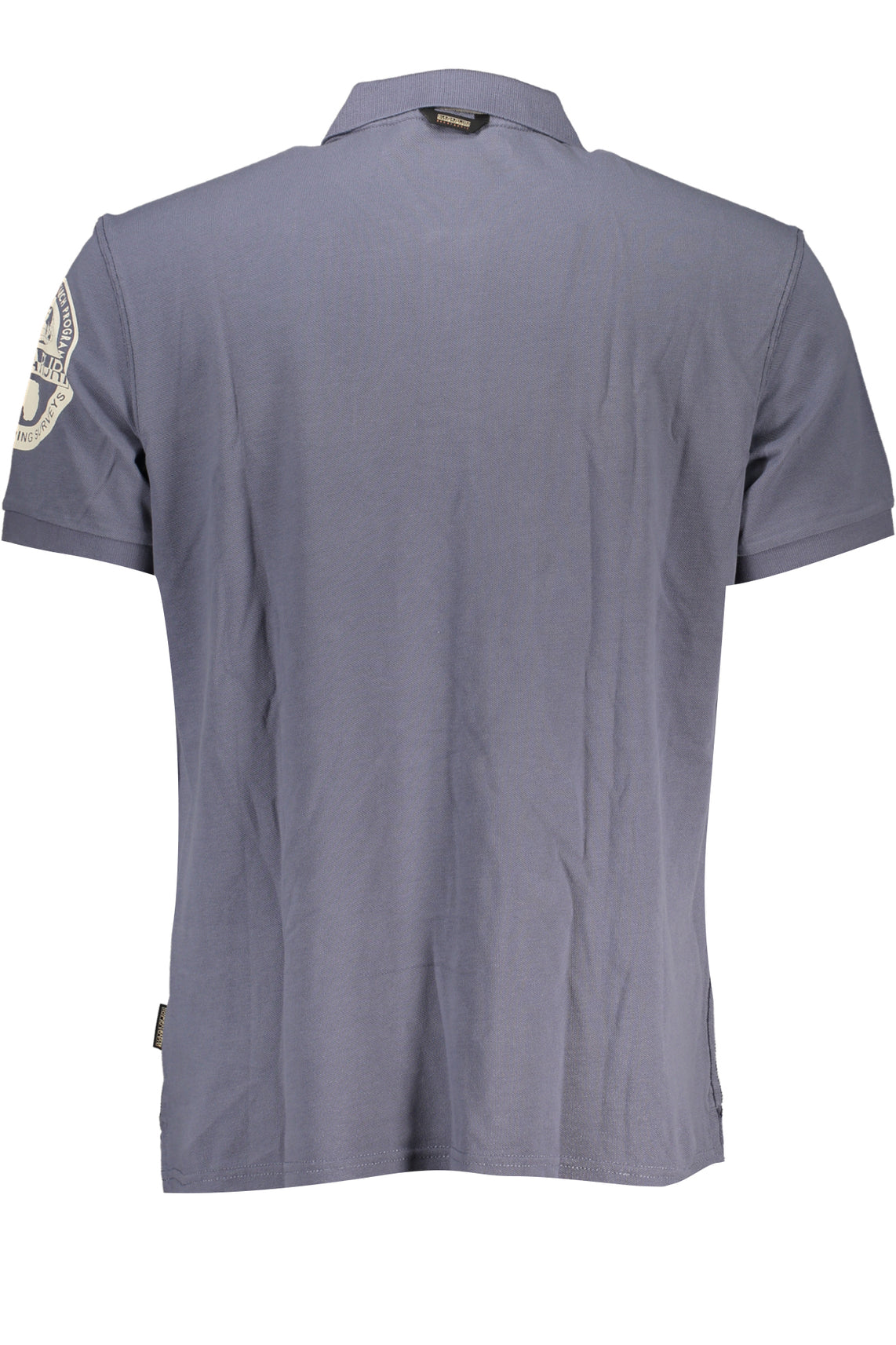 Men's short sleeved polo shirt blue