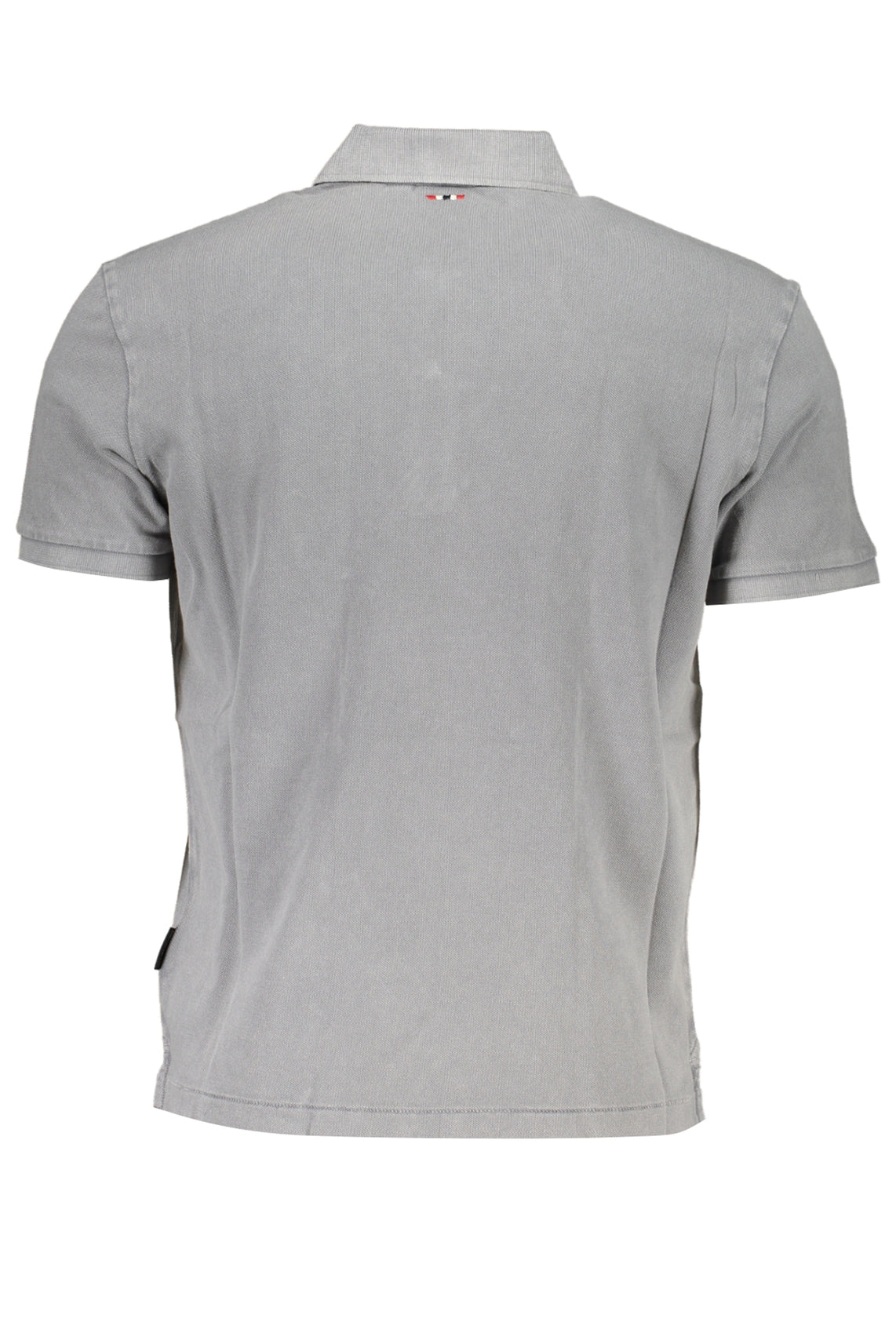 Men's gray short sleeved polo shirt