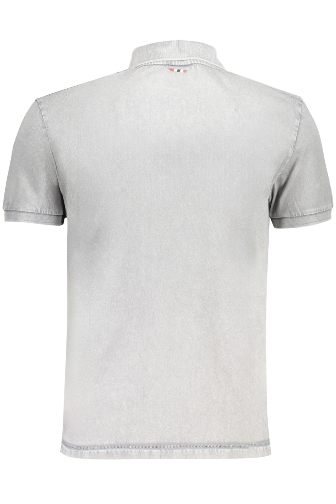 Men's gray short sleeved polo shirt