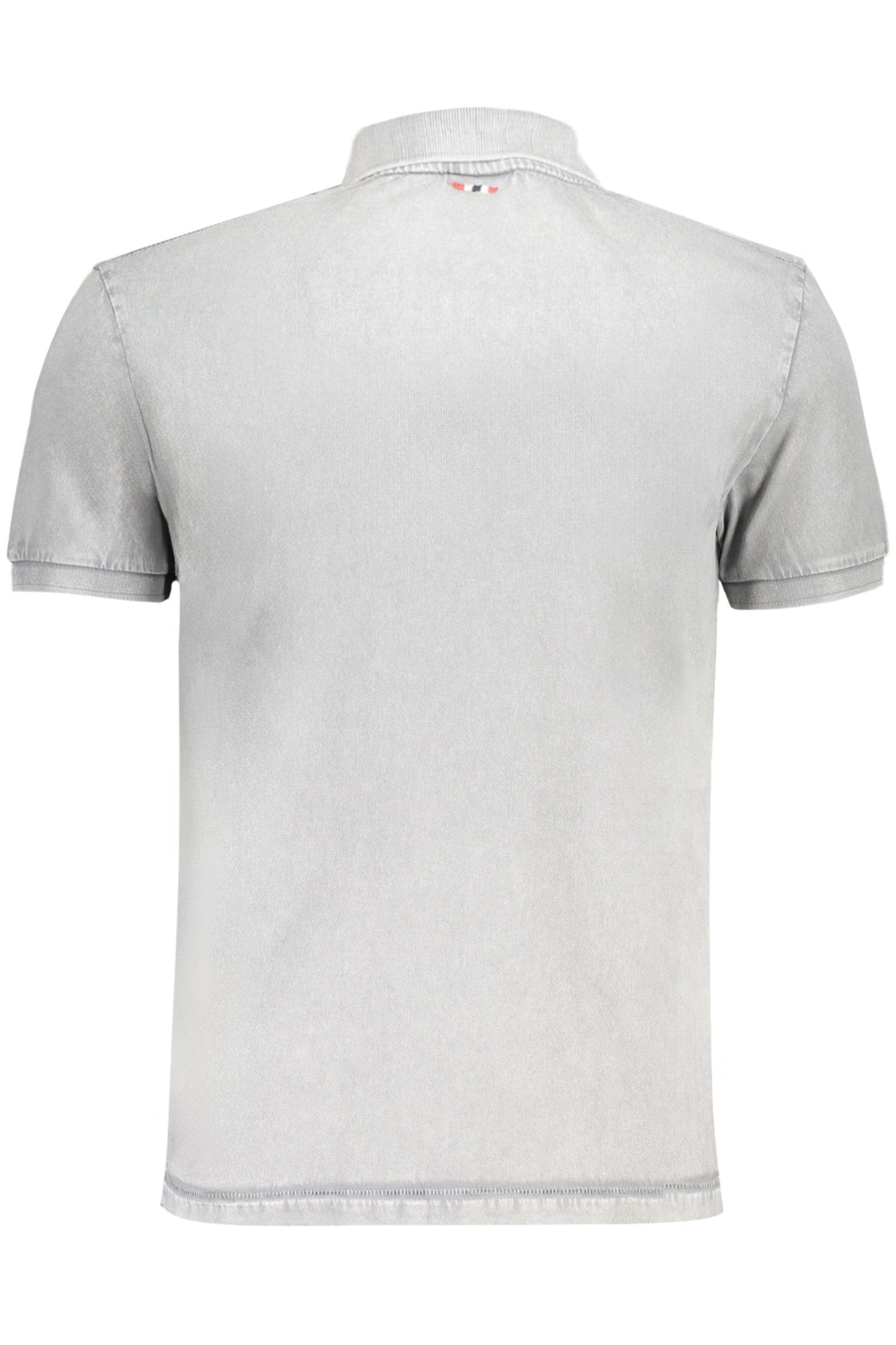 Men's gray short sleeved polo shirt