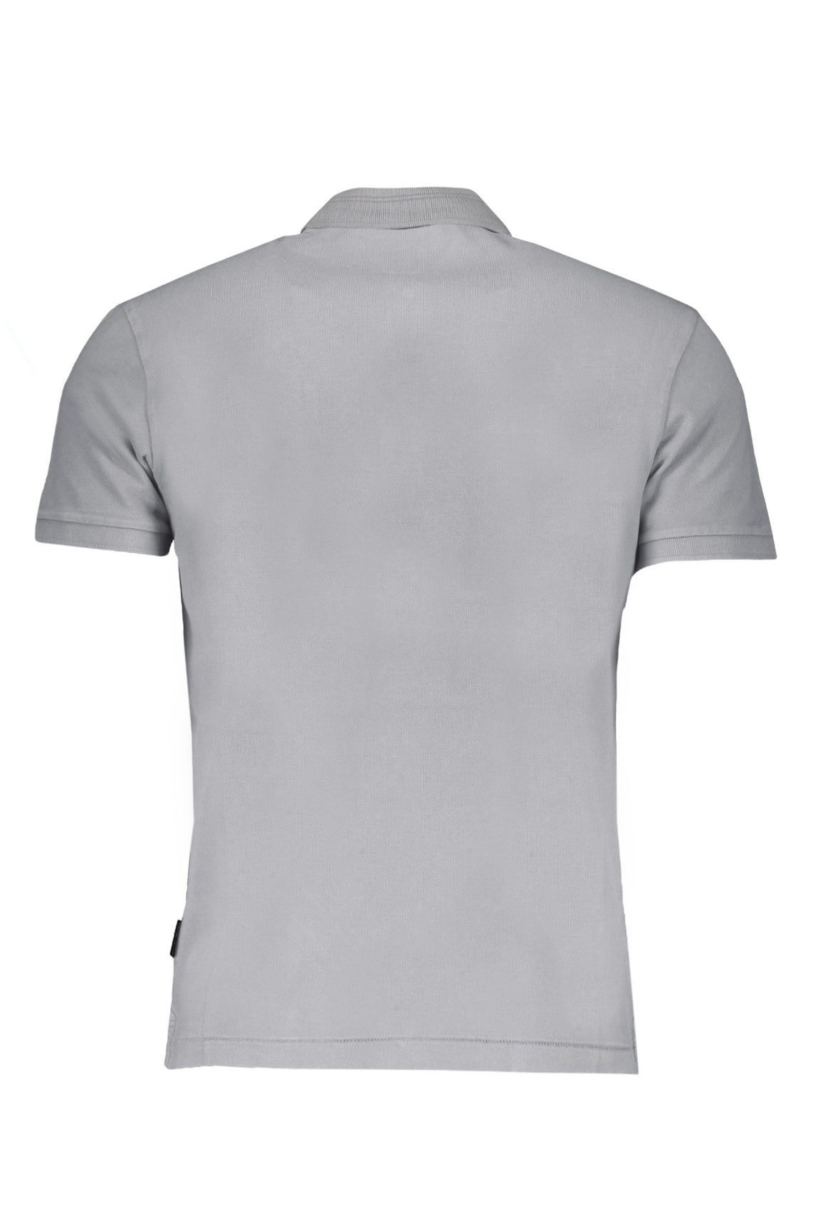 Men's gray short sleeved polo shirt