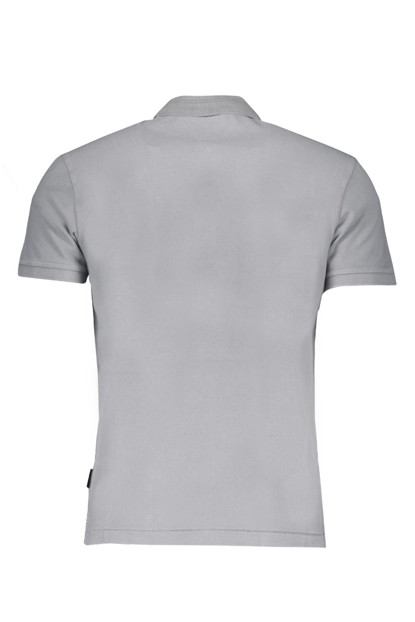 Men's gray short sleeved polo shirt