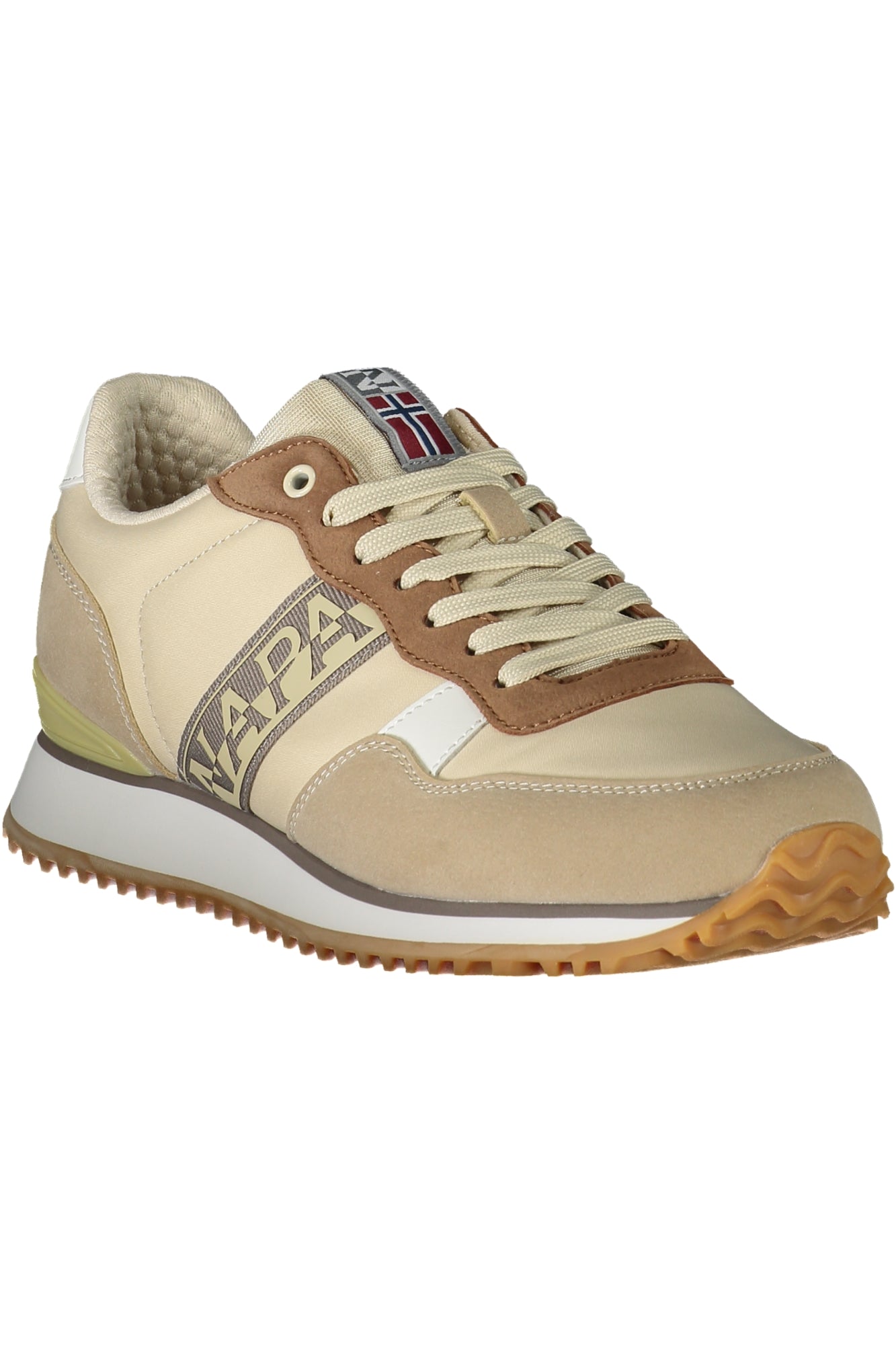 Beige men's sports shoes