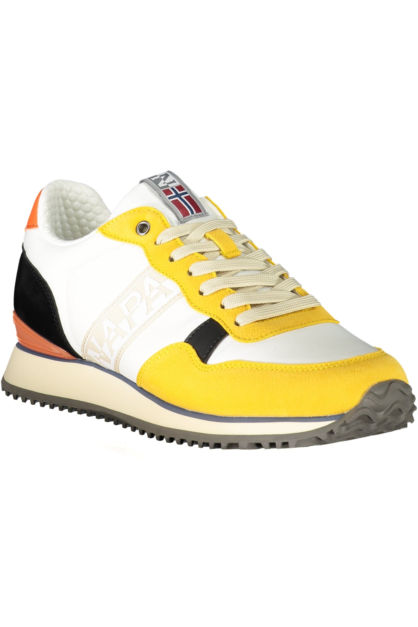 Yellow men's sports shoes