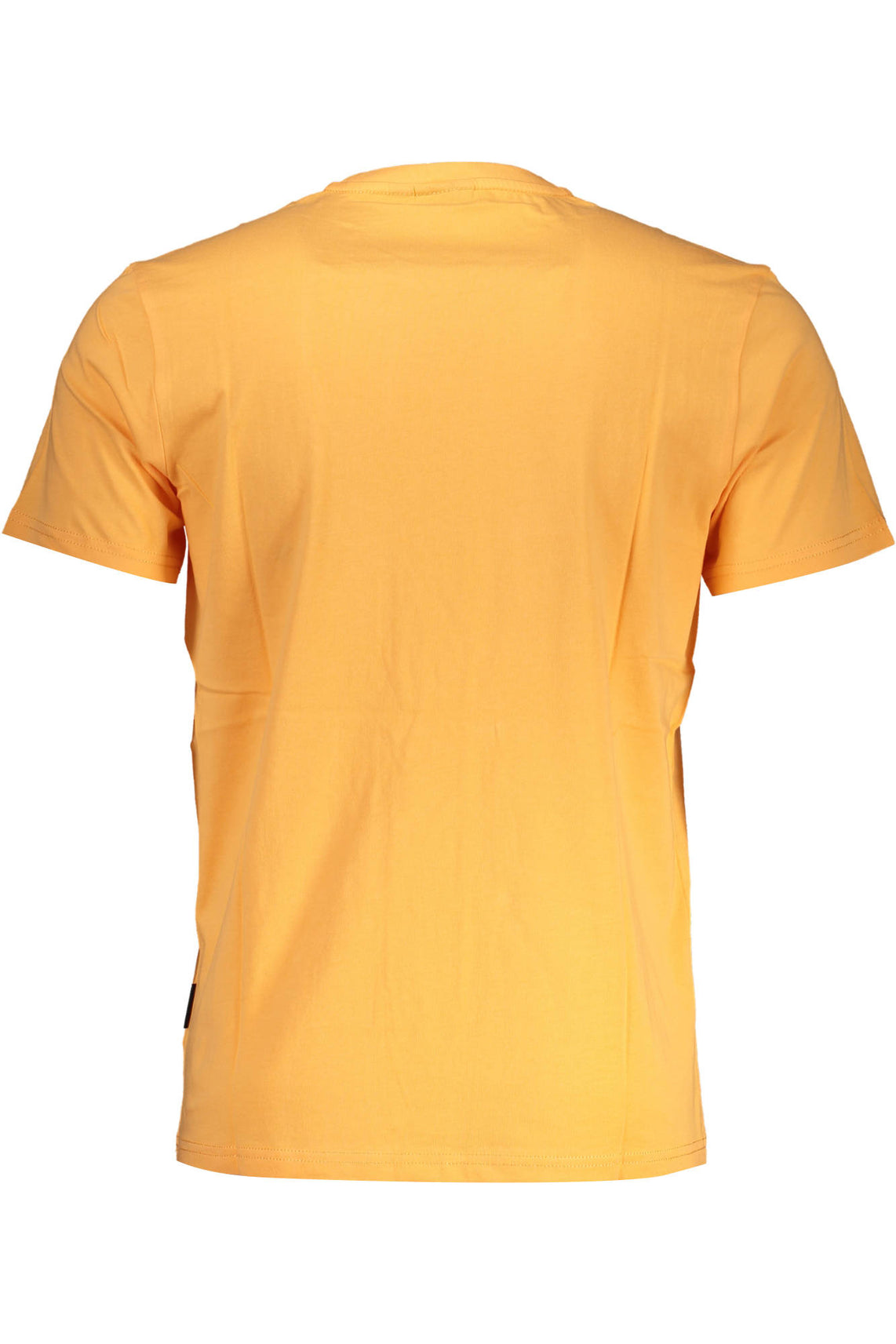 Man orange short sleeve t-shirt