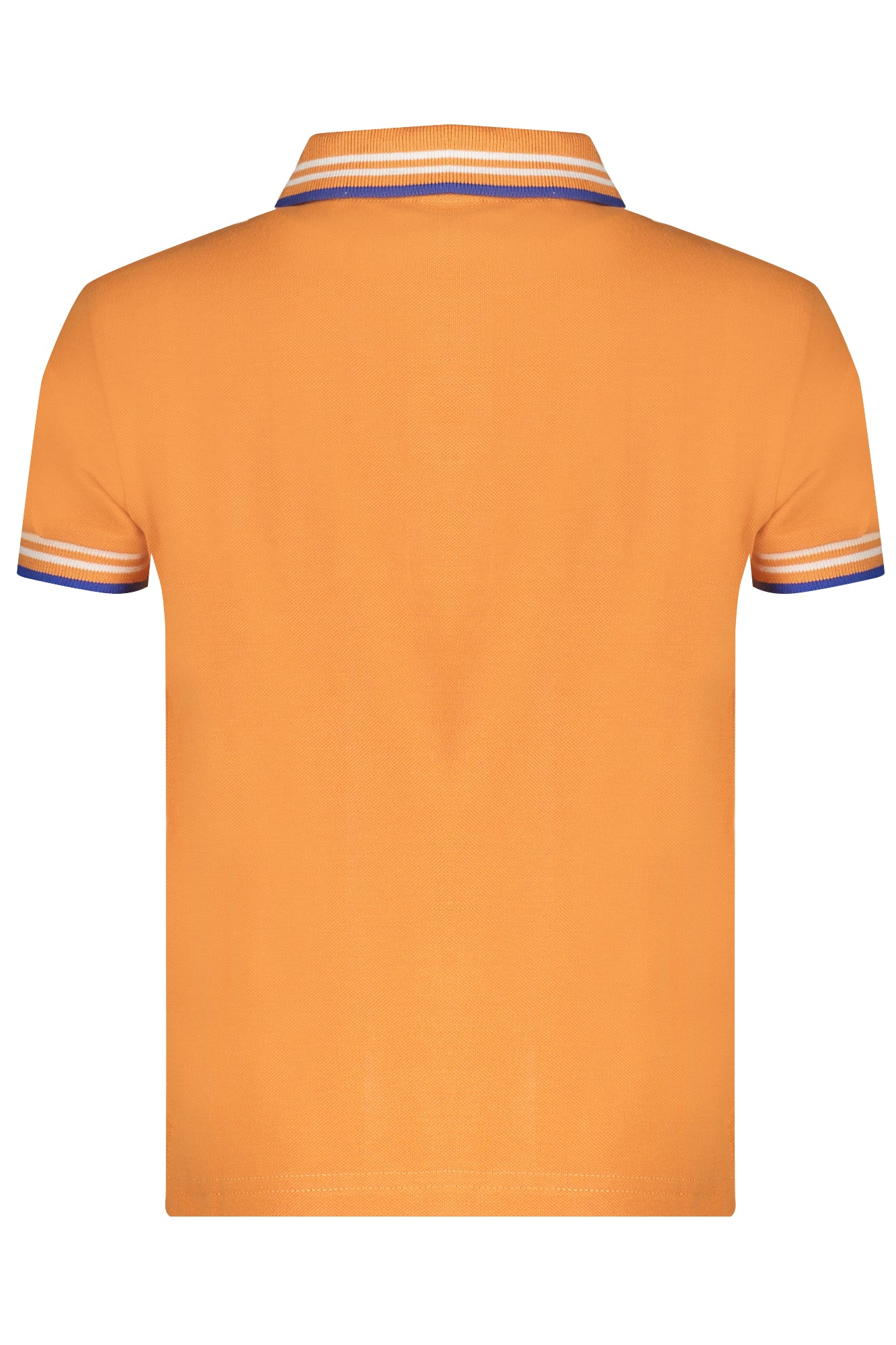 Orange short sleeved polo shirt for children