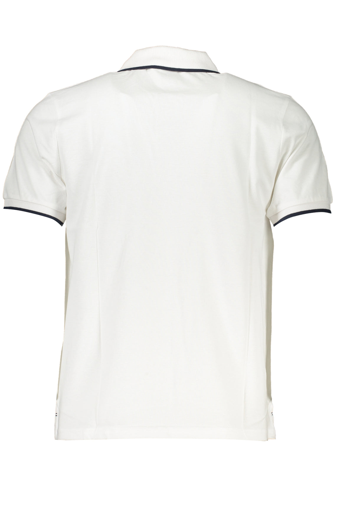 Men's white short sleeved polo shirt