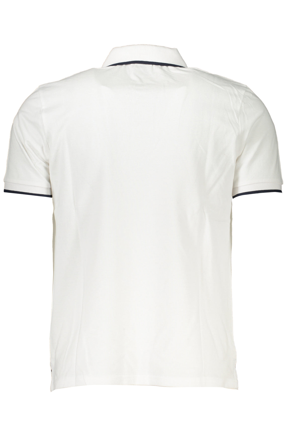 Men's white short sleeved polo shirt