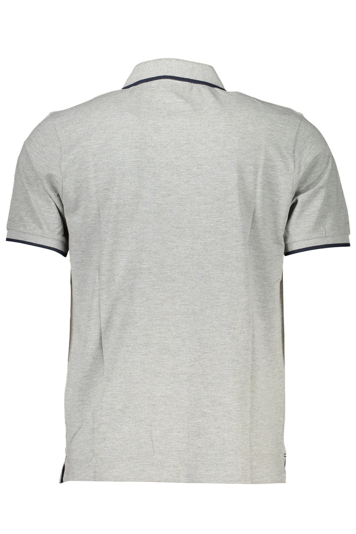 Men's gray short sleeved polo shirt