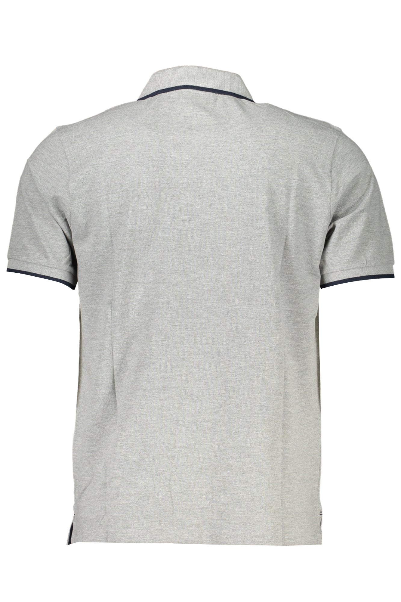 Men's gray short sleeved polo shirt