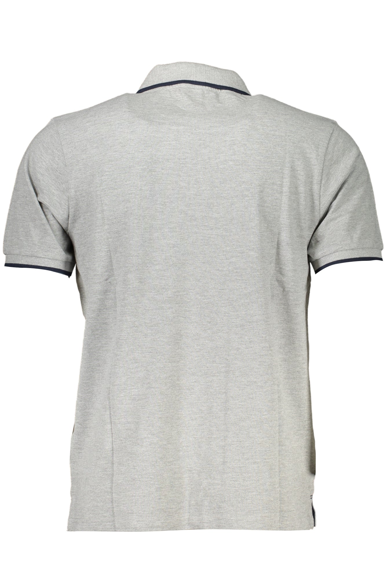 Men's gray short sleeved polo shirt