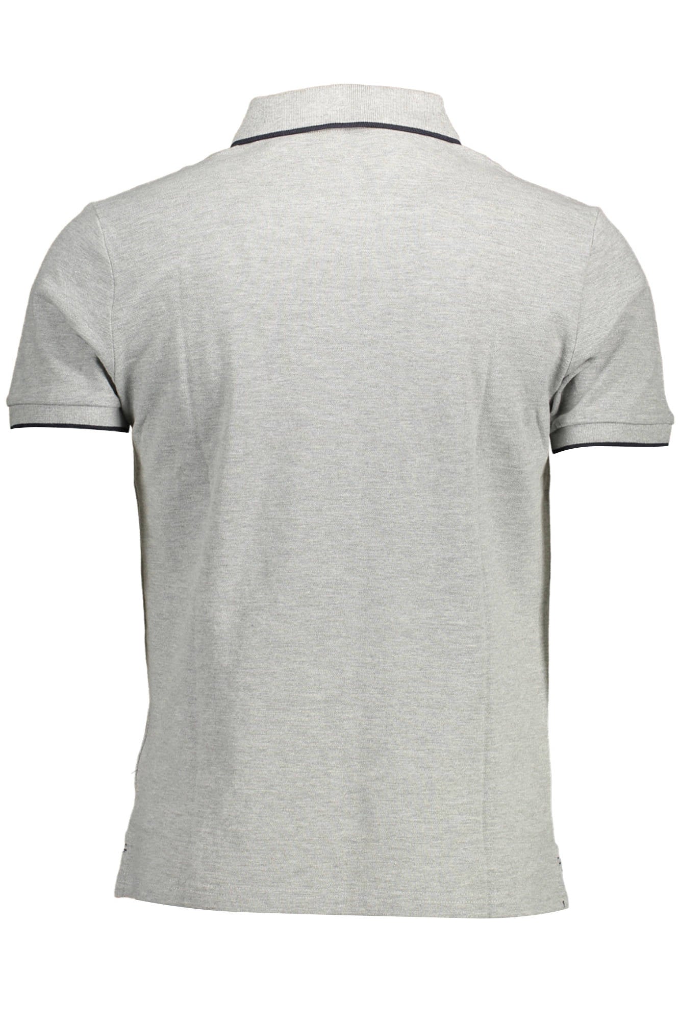 Short sleeve polo shirt man gray