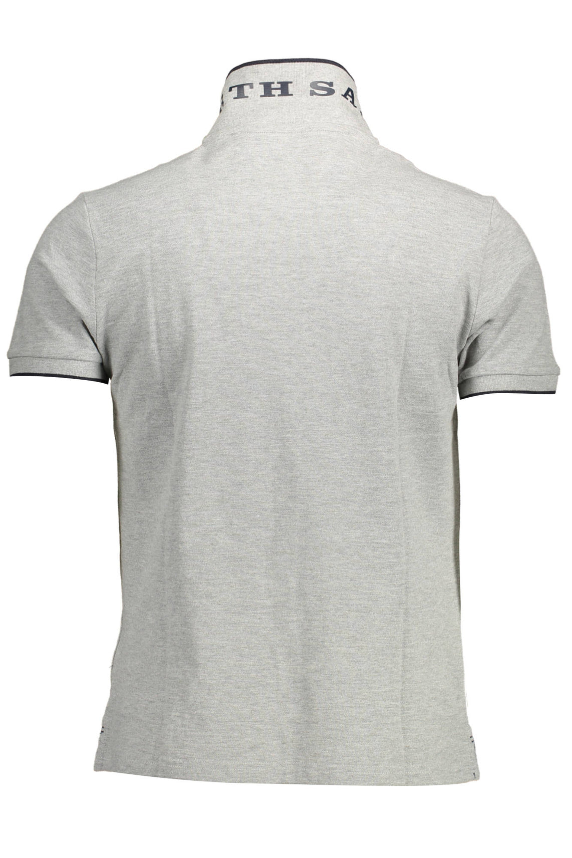Short sleeve polo shirt man gray