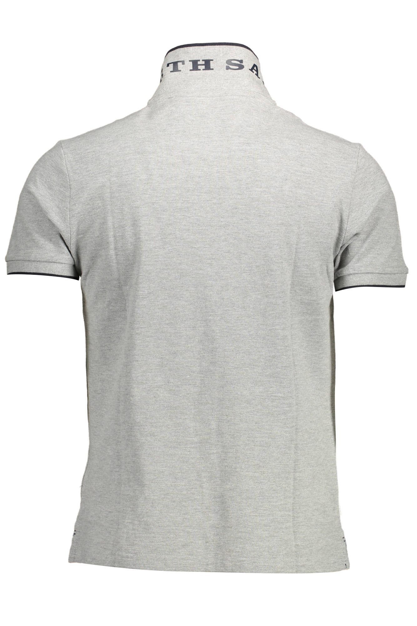 Short sleeve polo shirt man gray