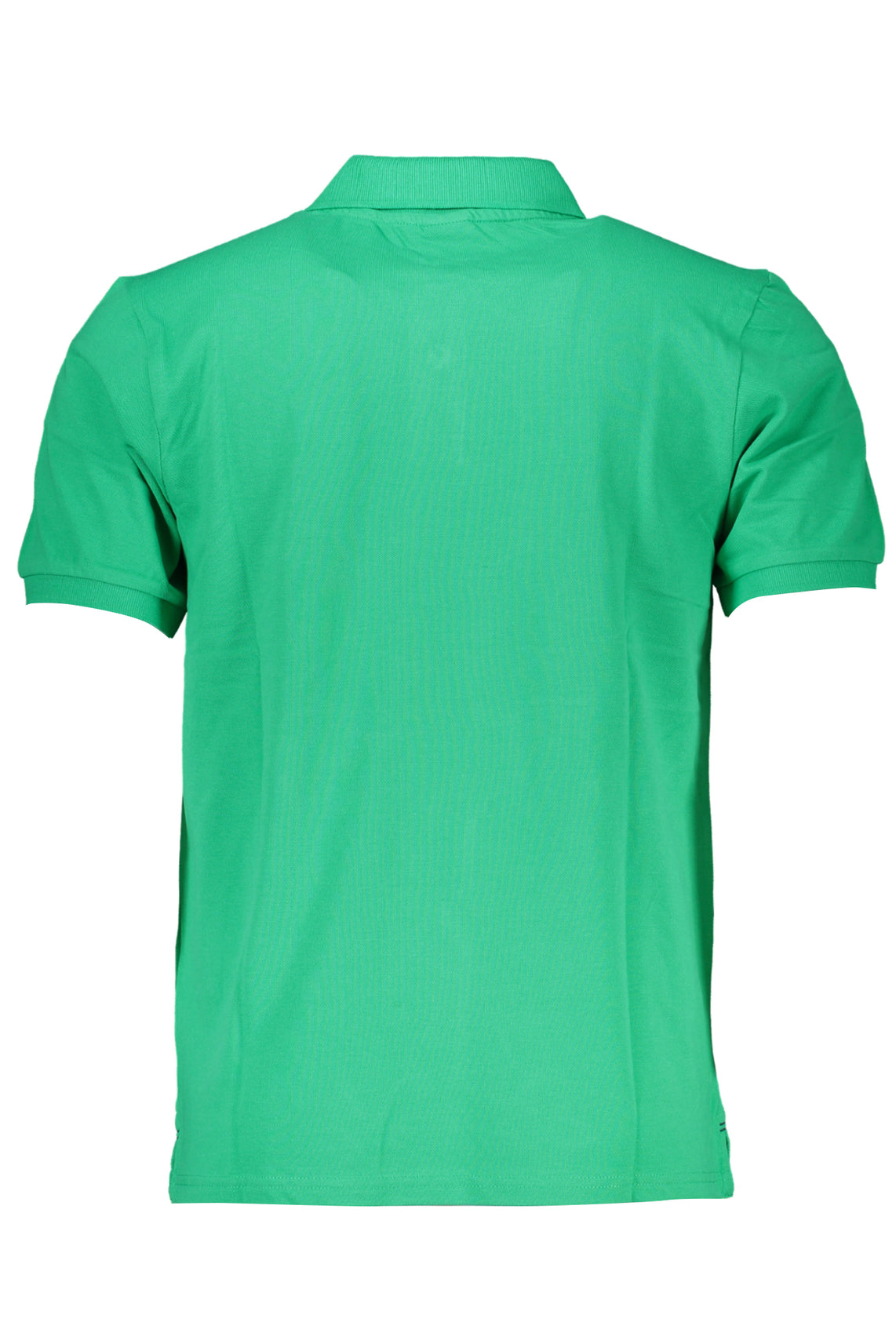 Green men's short sleeved polo shirt