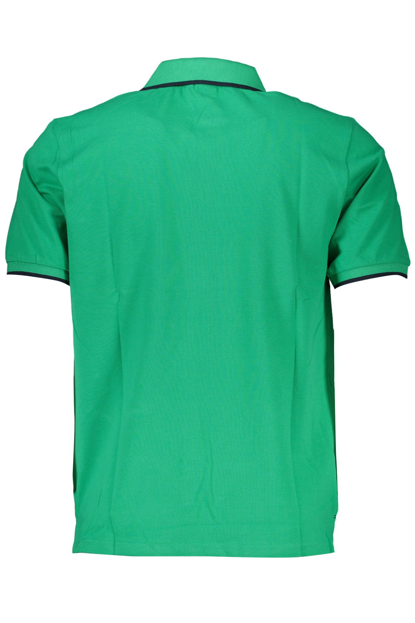 Green men's short sleeved polo shirt