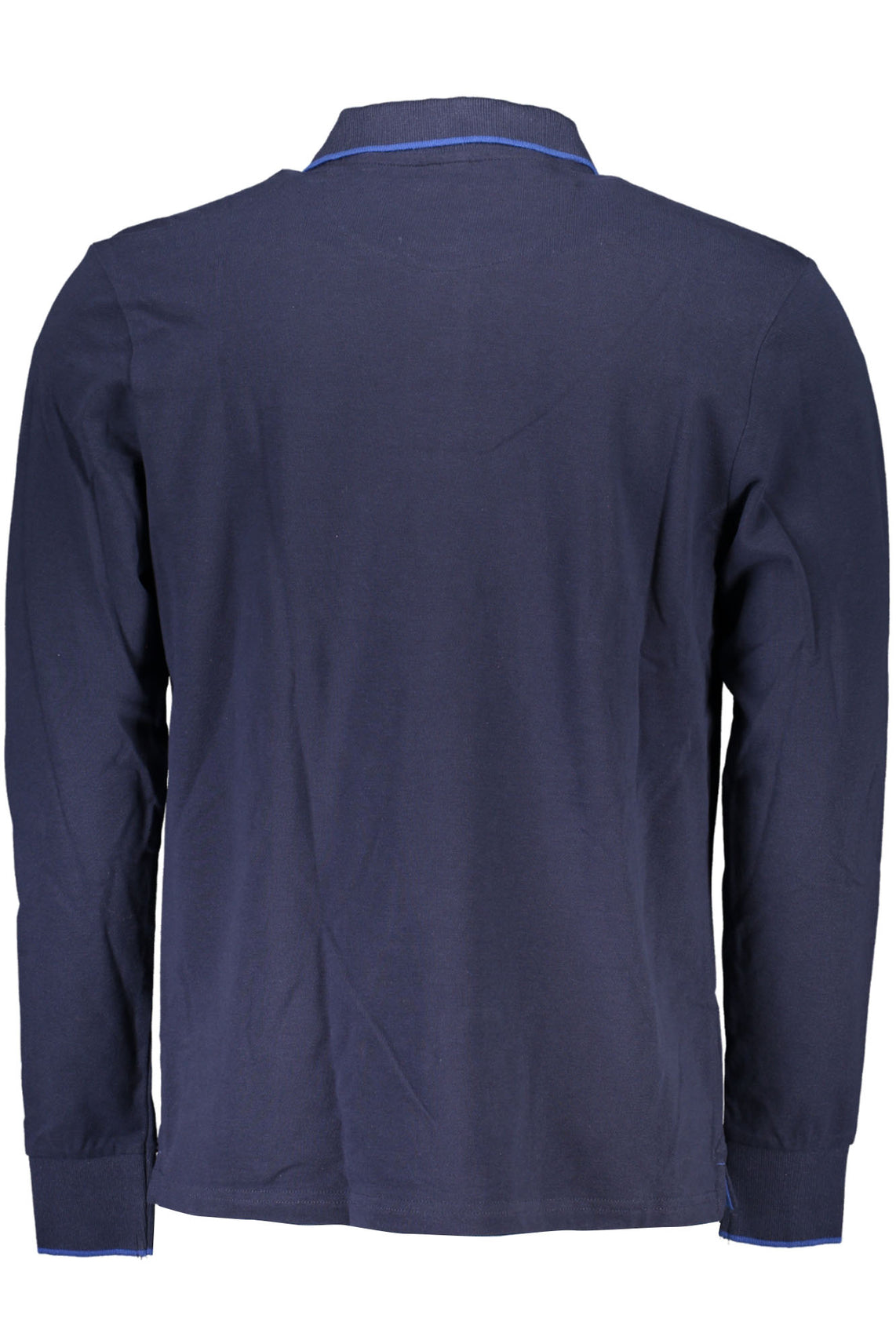 Men's long sleeved polo shirt blue