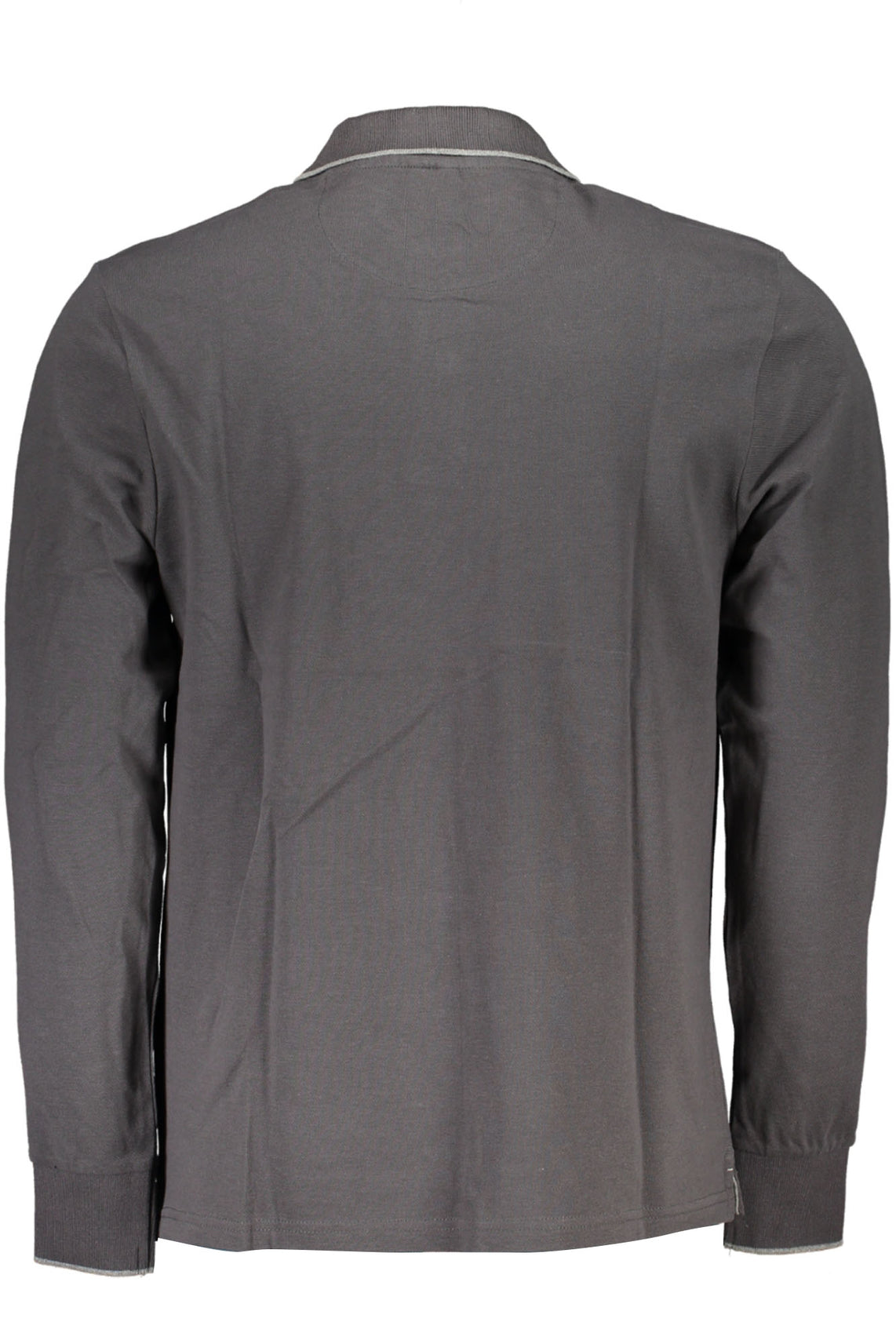Men's long sleeved polo shirt gray
