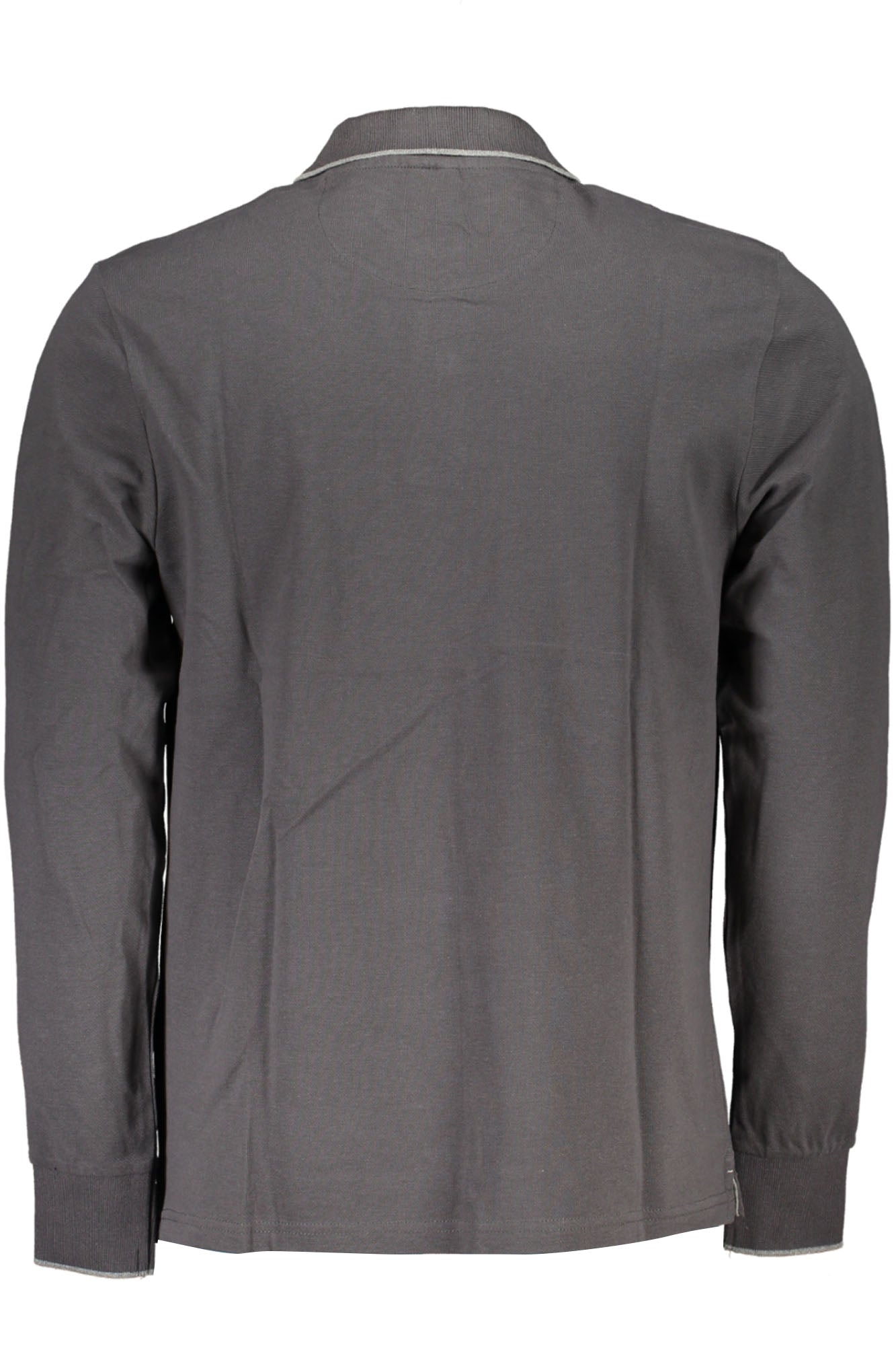 Men's long sleeved polo shirt gray