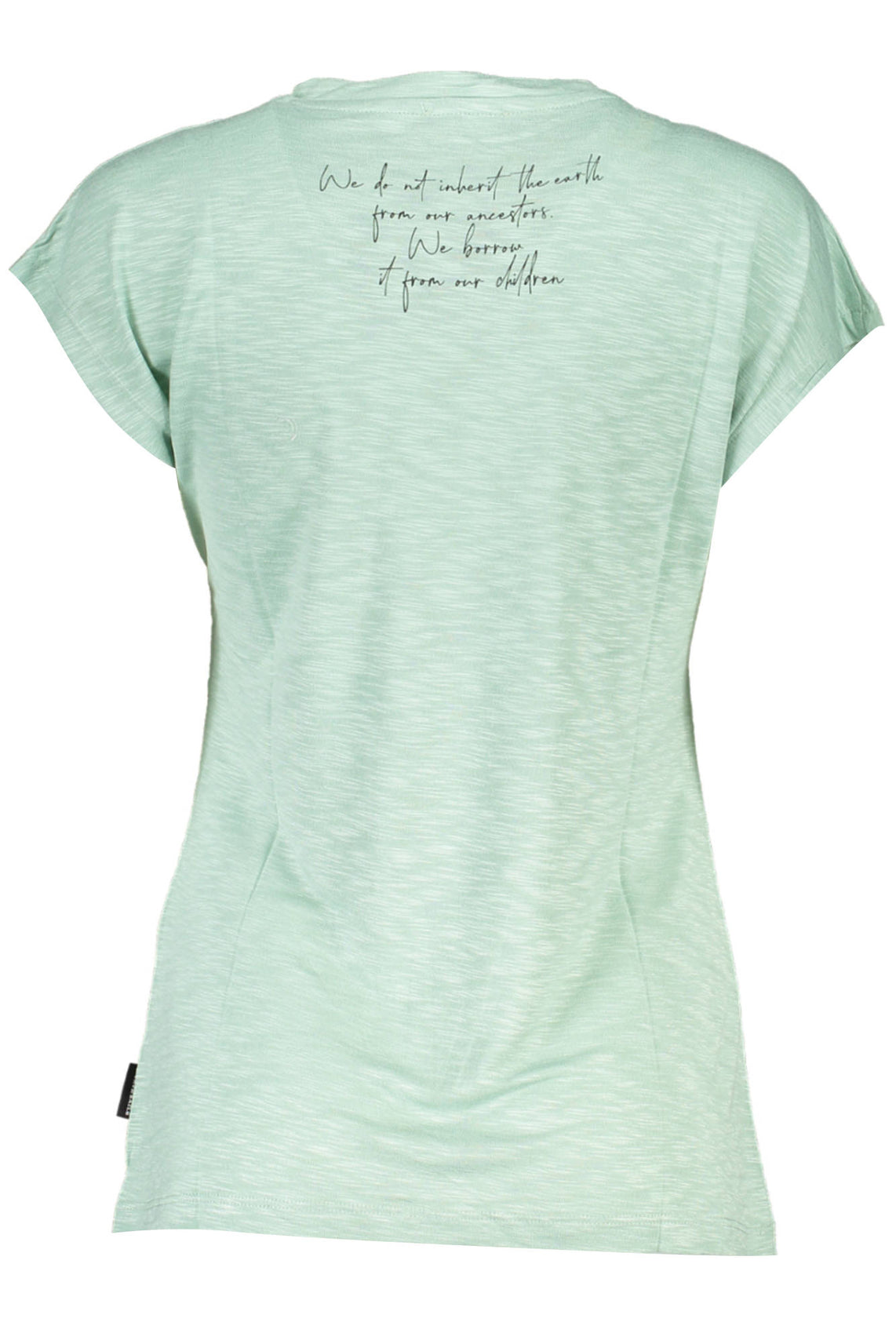 Green women's short sleeve t-shirt