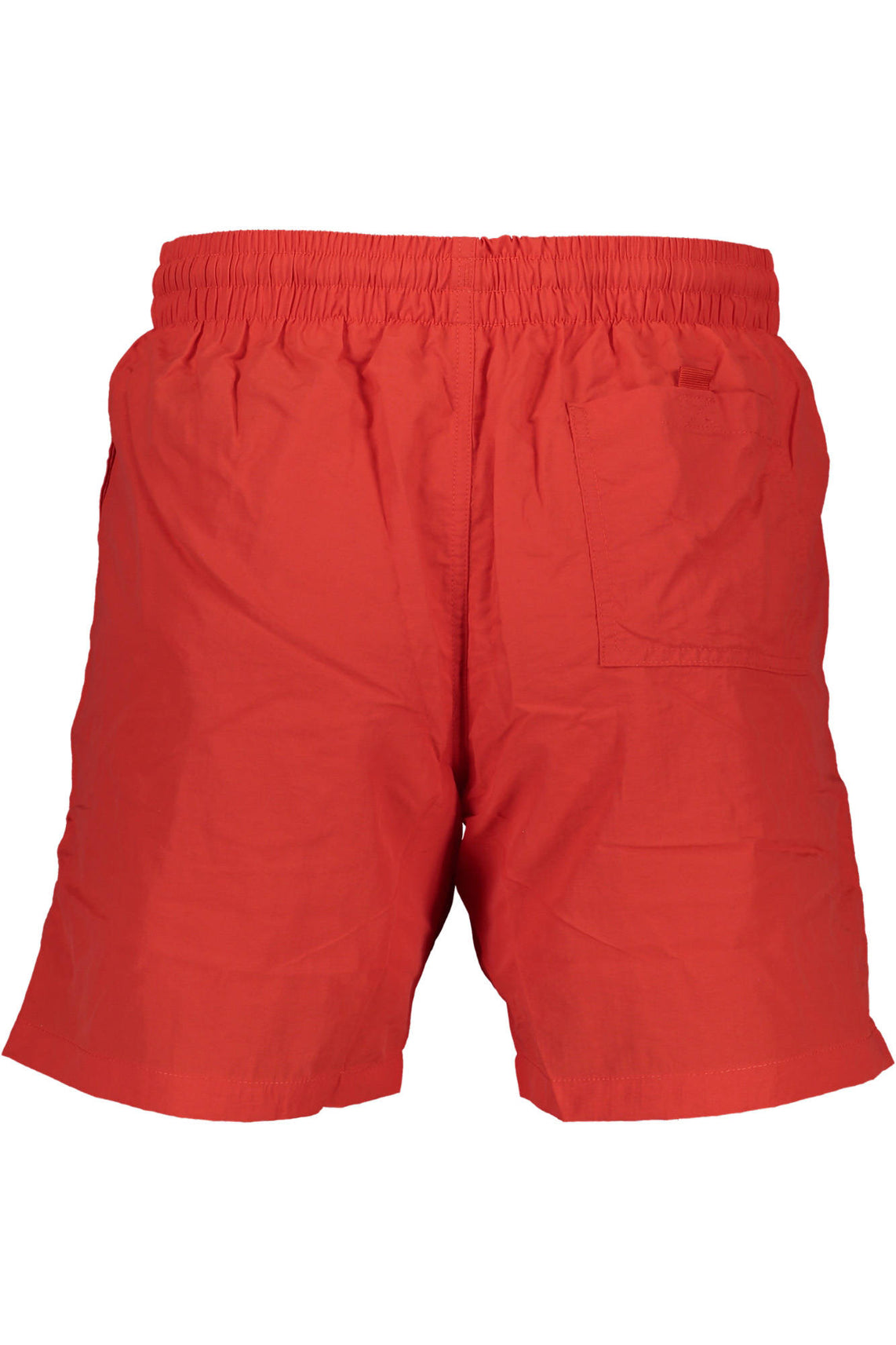 Swimsuit part under red man
