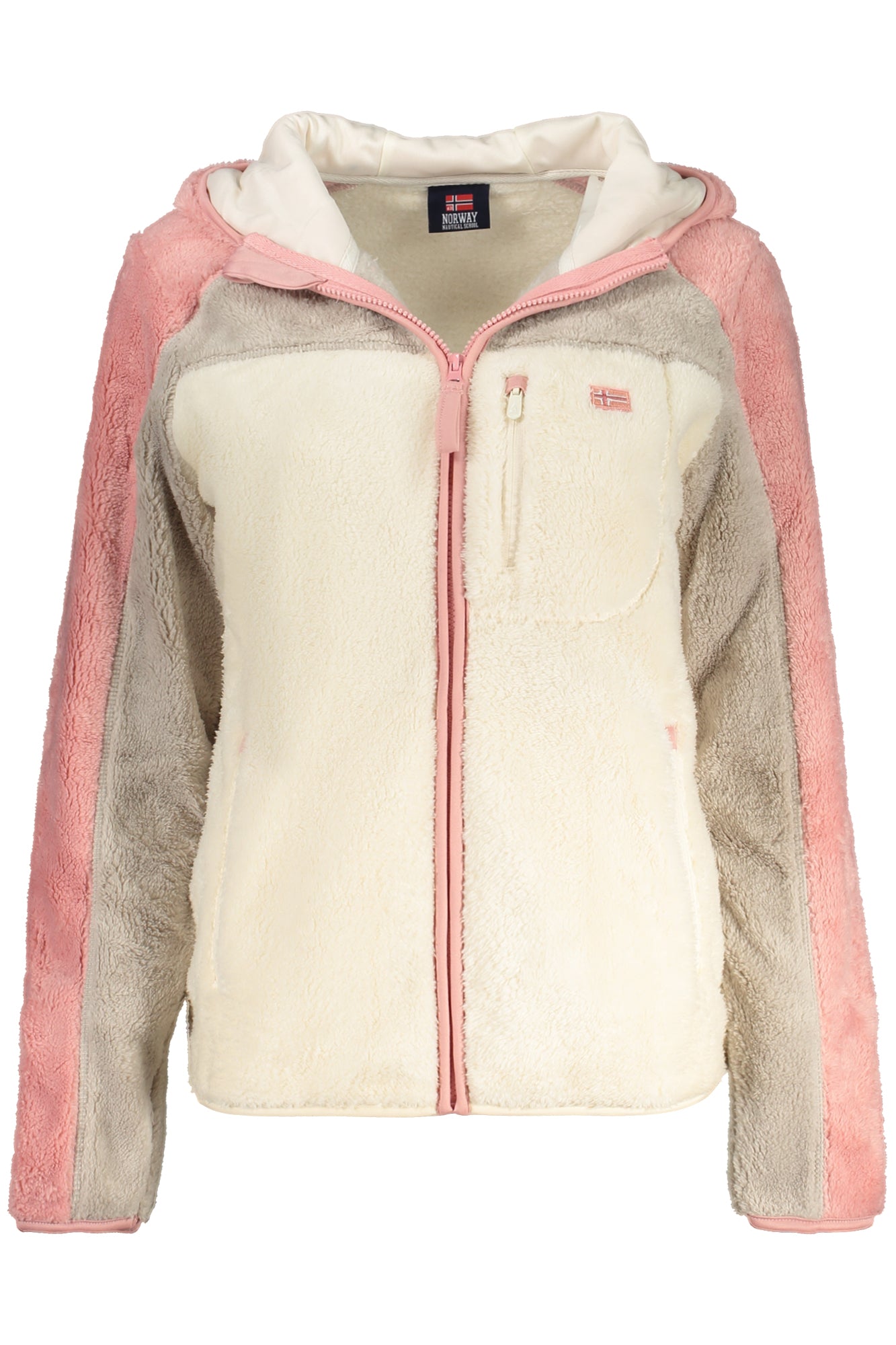 NORWAY 1963 NORWAY 1963 WOMEN'S PINK ZIP-UP SWEATSHIRT - Bianco