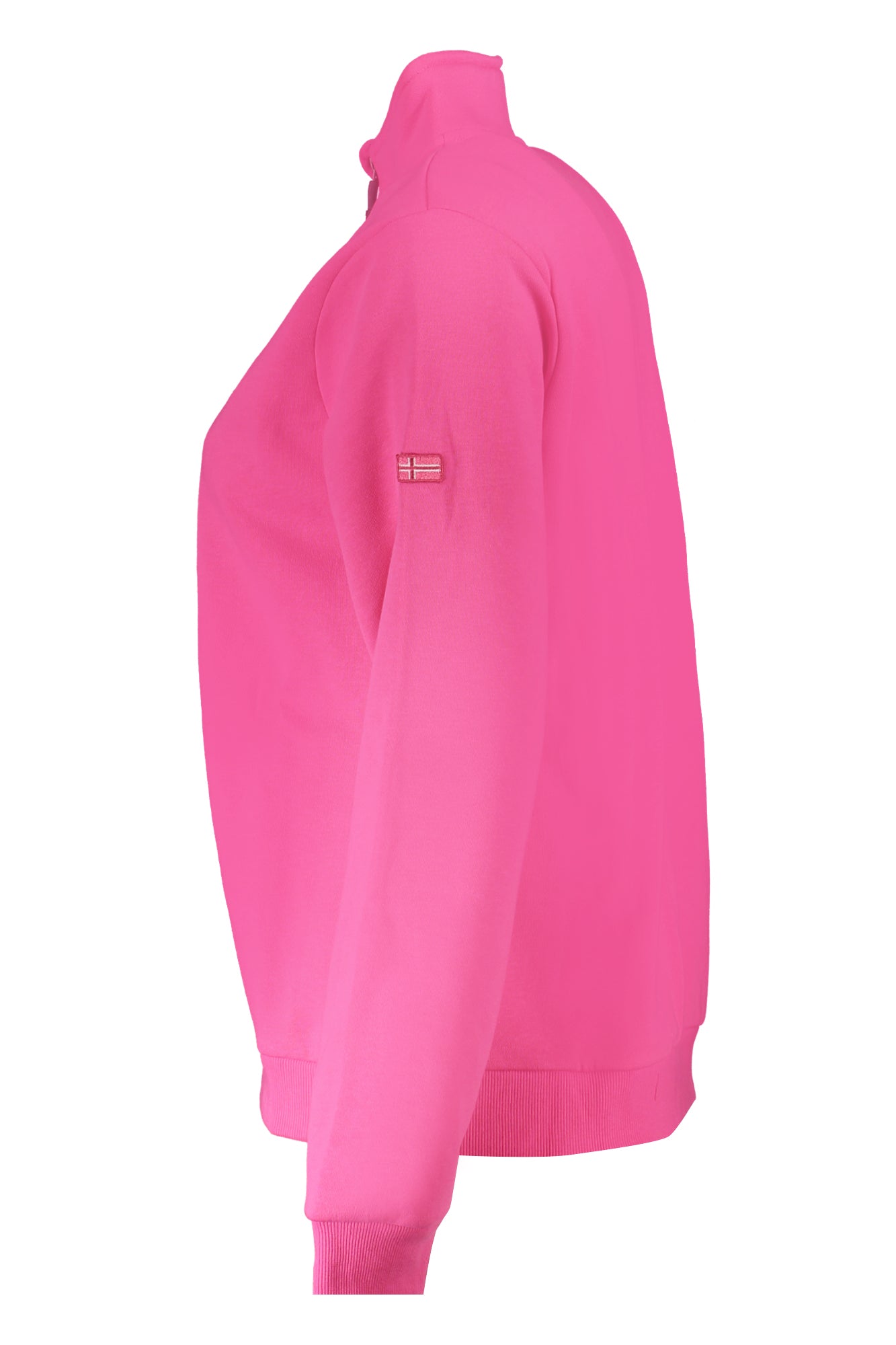 Women's pink zip-up sweatshirt