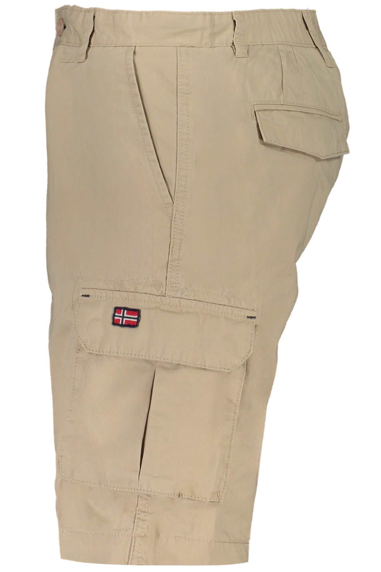 Beige men's bermuda pants