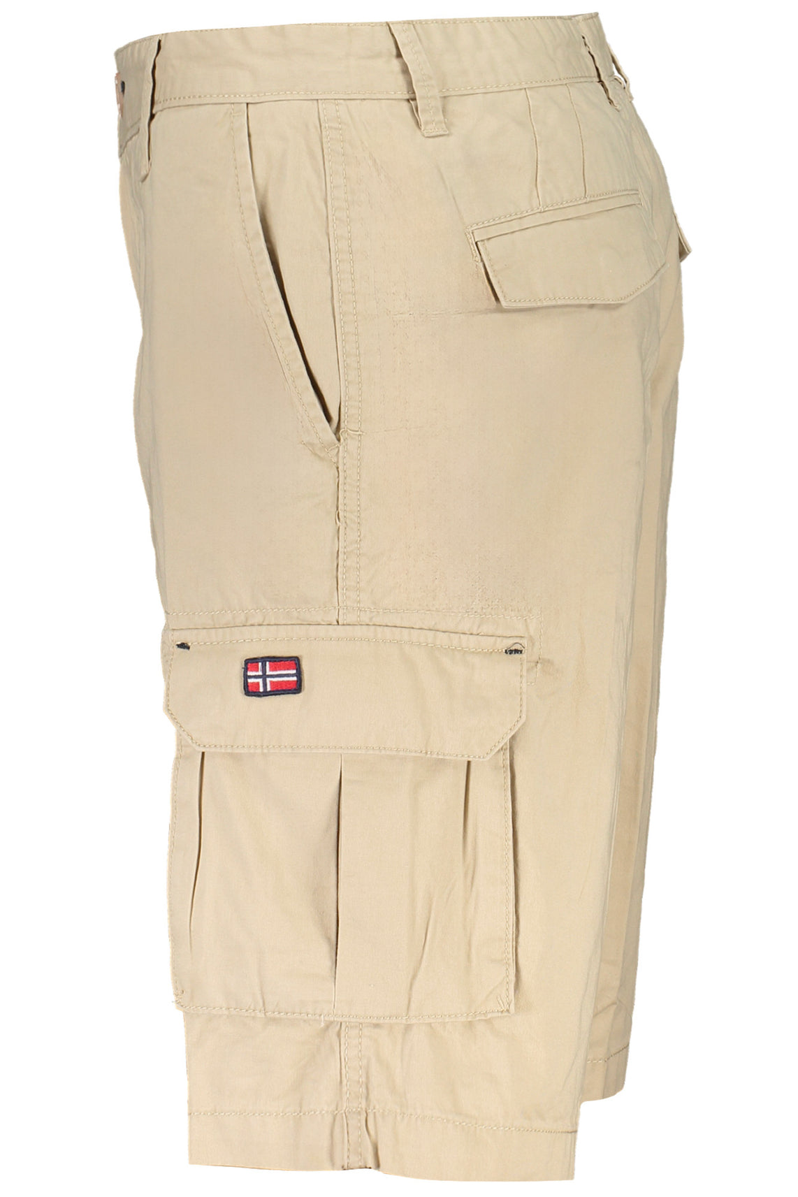 Beige men's bermuda pants