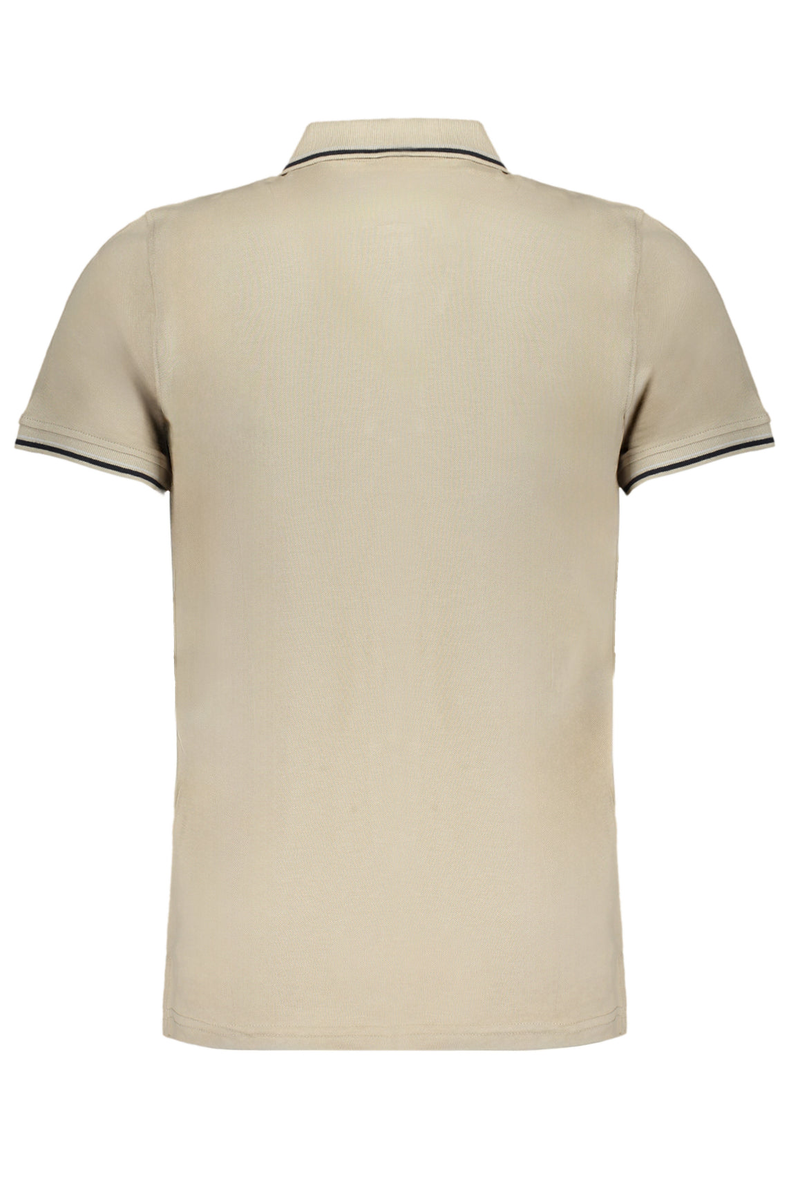 Beige men's short sleeved polo shirt