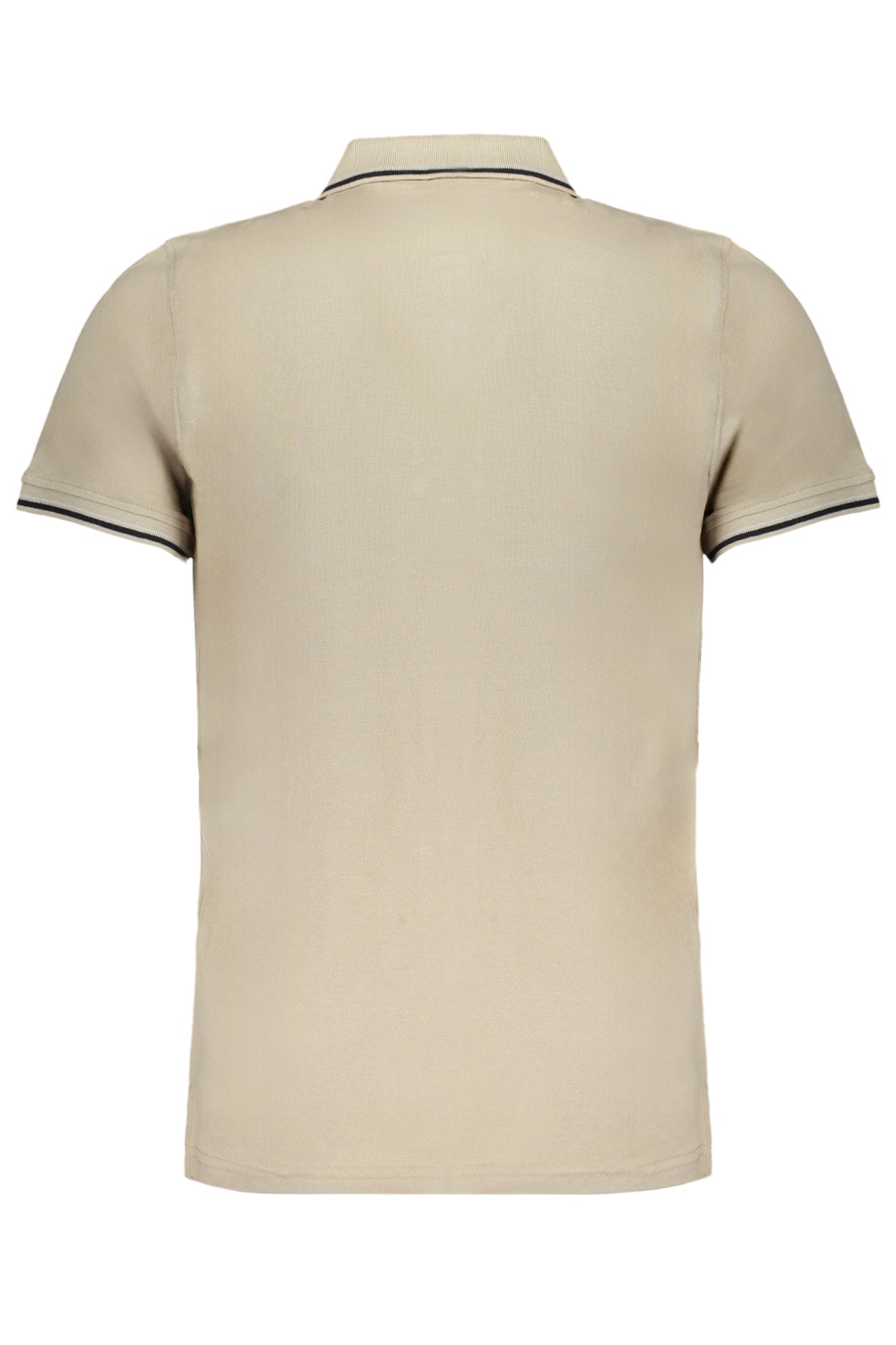 Beige men's short sleeved polo shirt