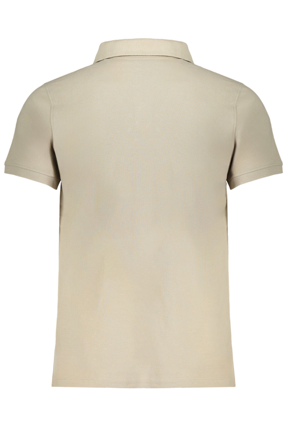 Beige men's short sleeved polo shirt