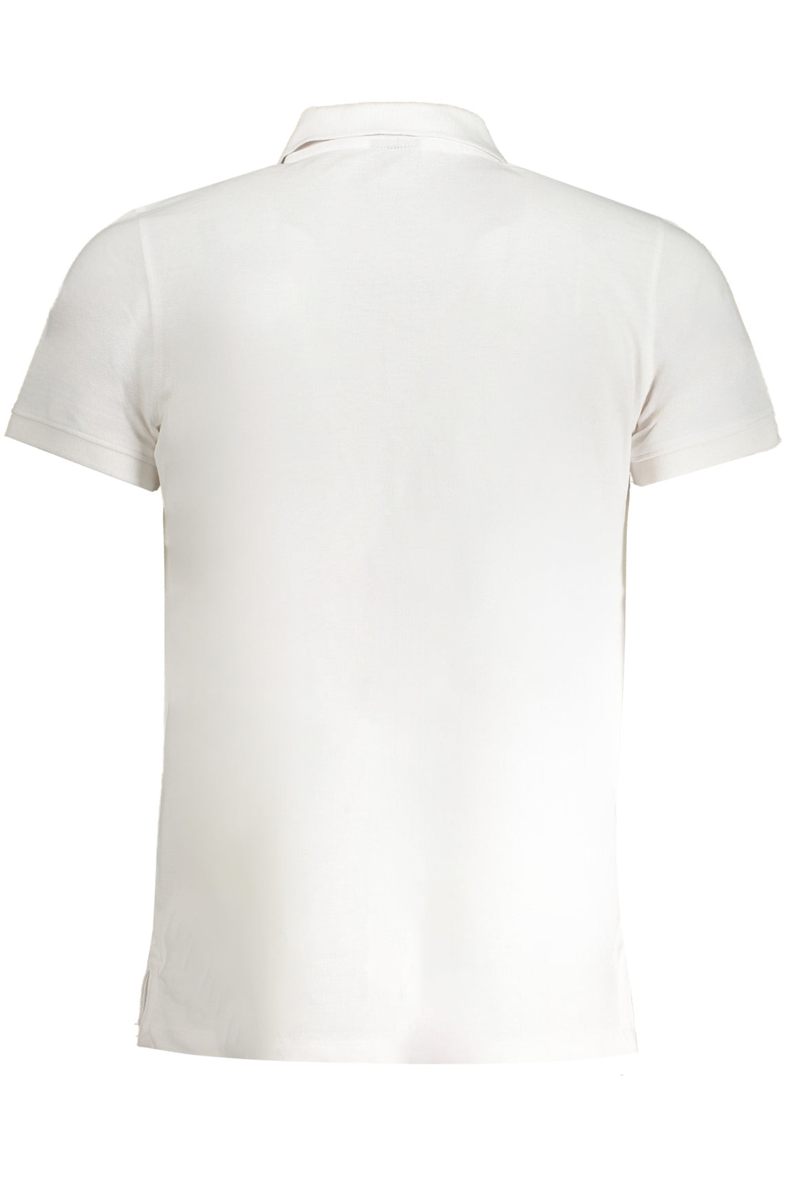 Men's white short sleeve polo shirt