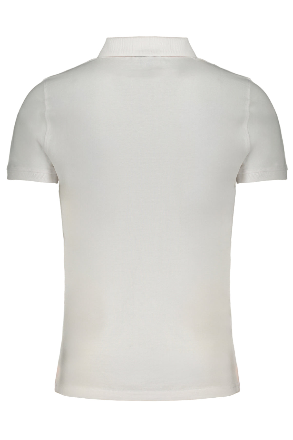 Men's white short sleeve polo shirt