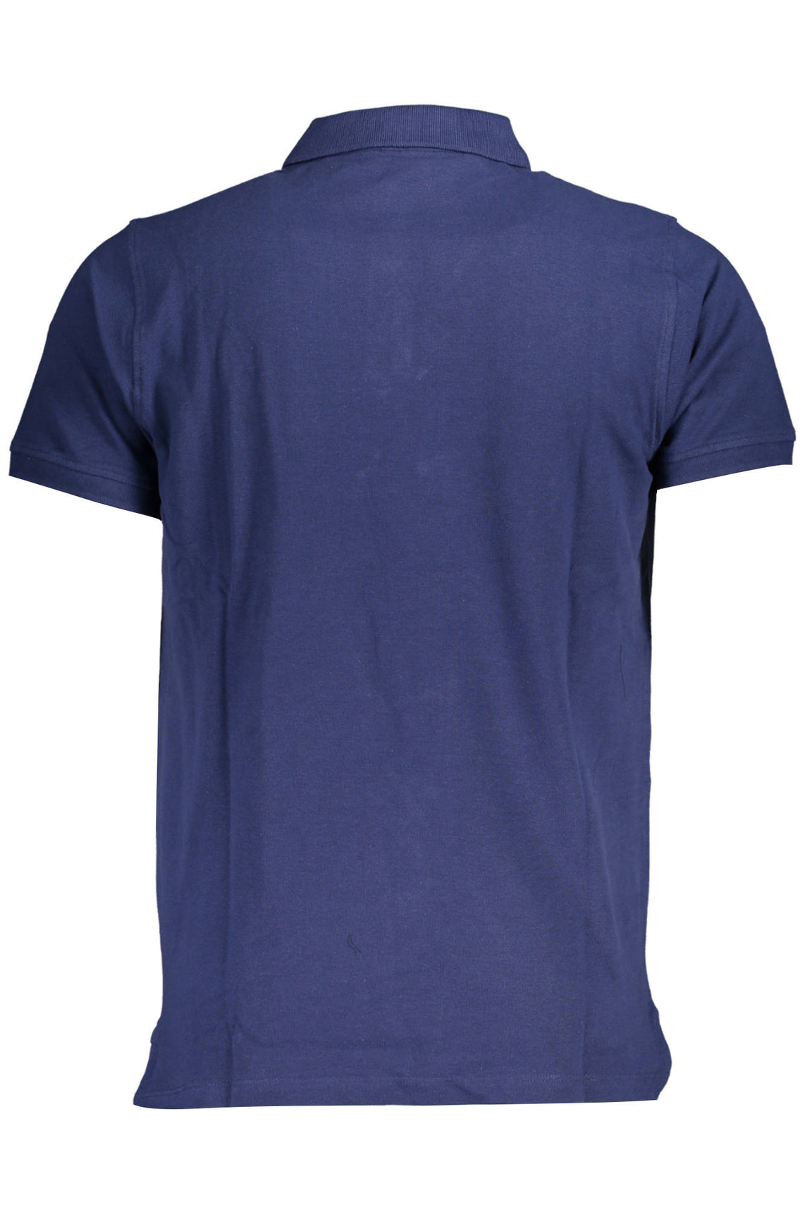 Men's blue short sleeved polo shirt