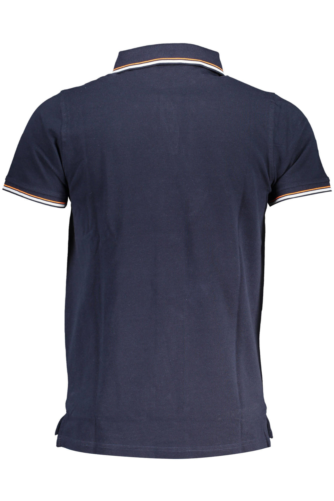 Men's blue short sleeved polo shirt