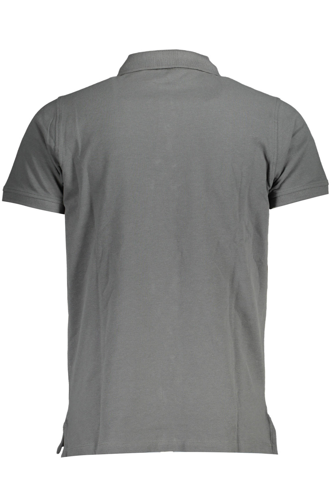 Gray men's short sleeved polo shirt