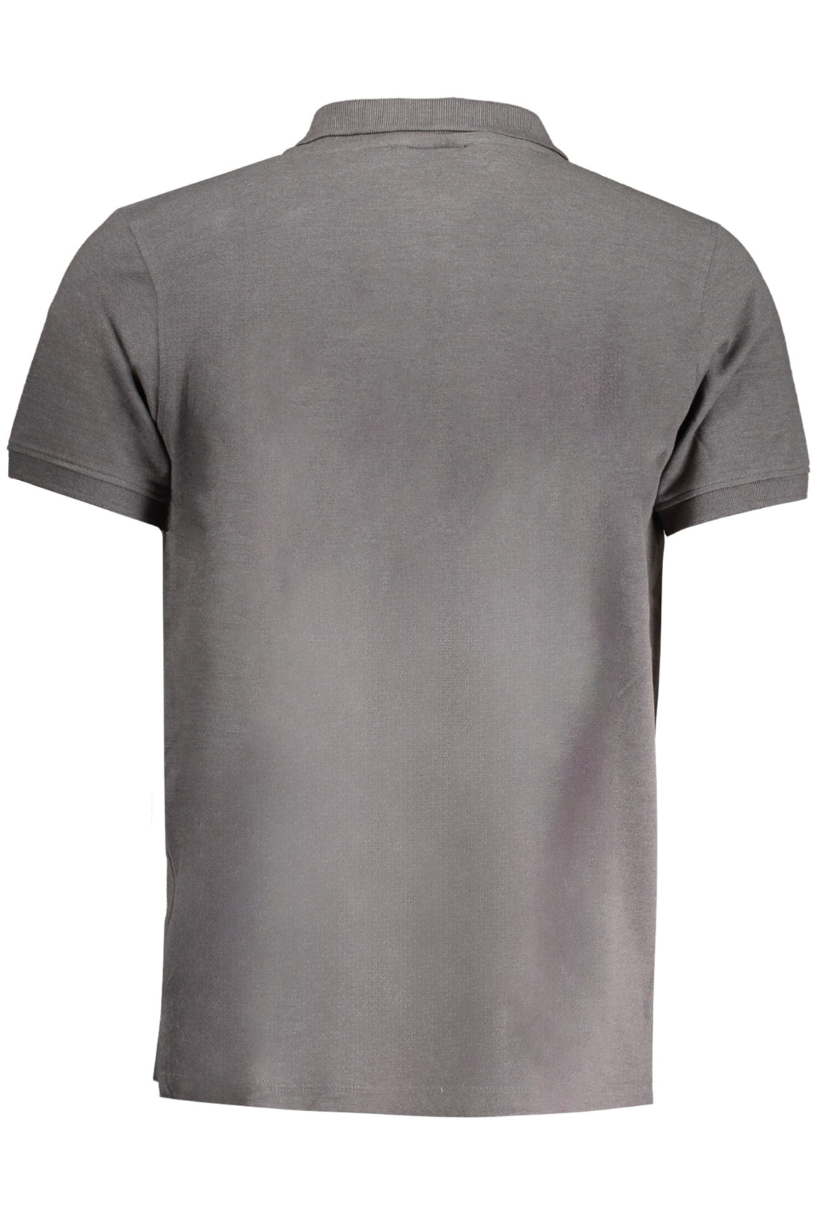 Men's gray short sleeved polo shirt