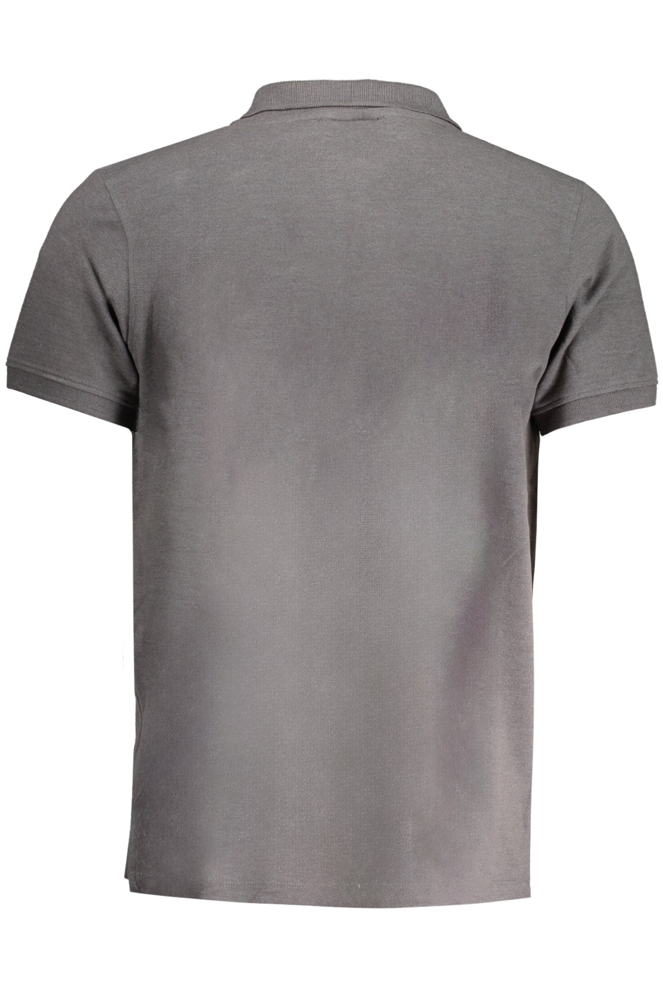 Men's gray short sleeved polo shirt