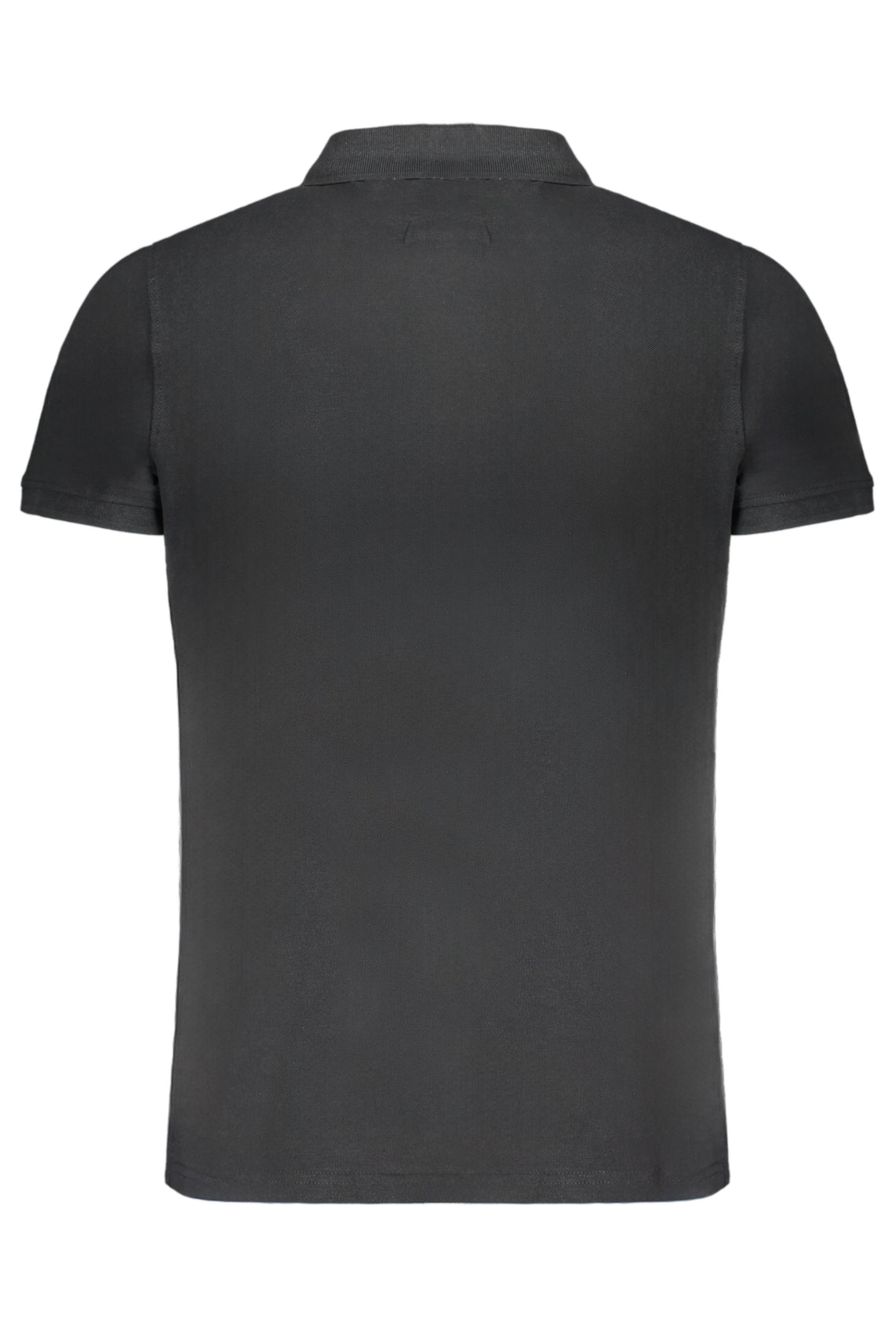 Men's black short sleeve polo shirt