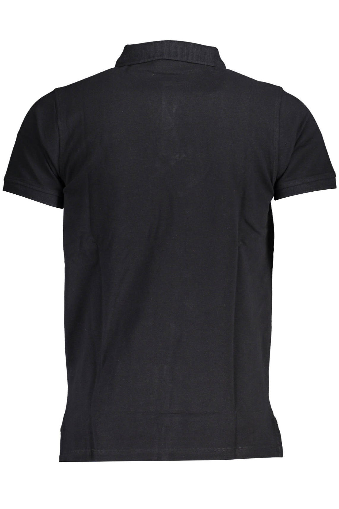 Black men's short sleeved polo shirt