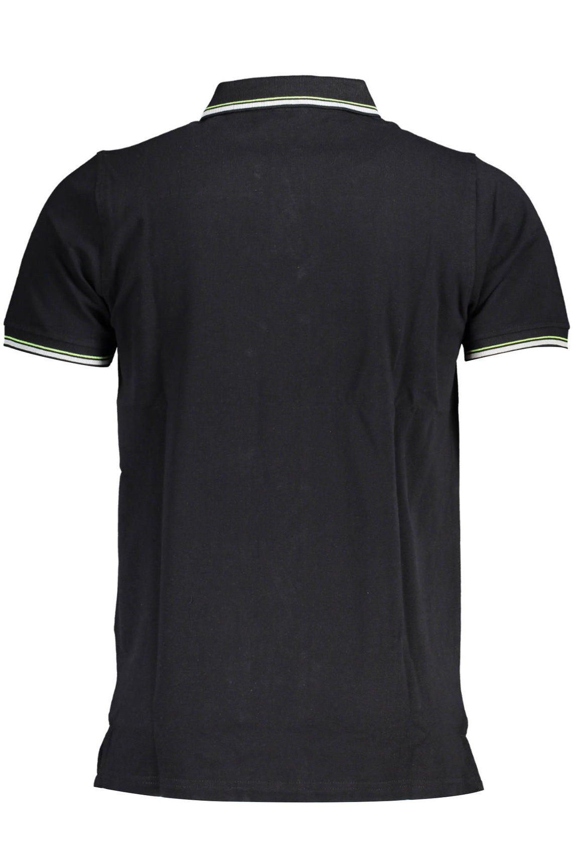 Black men's short sleeved polo shirt