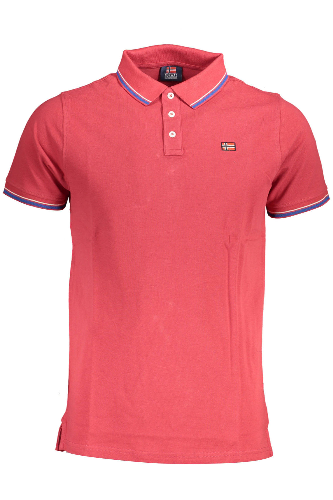 NORWAY 1963 NORWAY 1963 MEN'S BLUE SHORT SLEEVE POLO SHIRT - Rosso