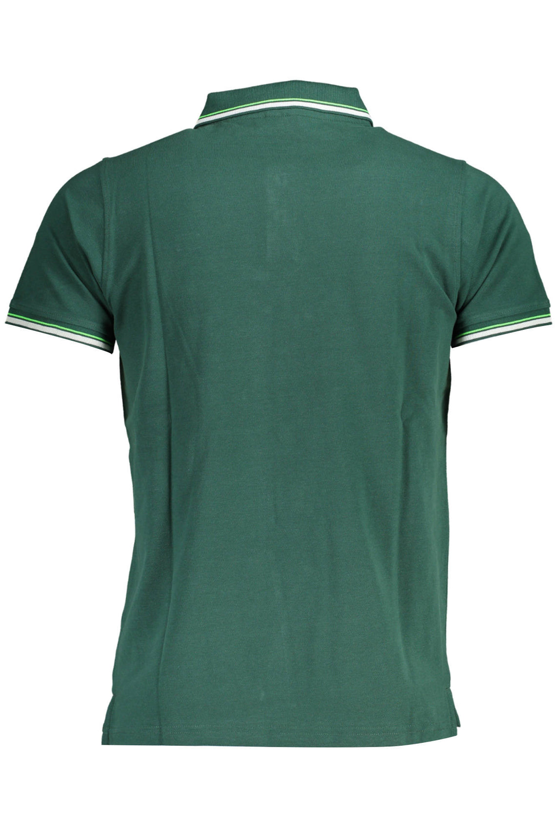 Men's green short sleeved polo shirt