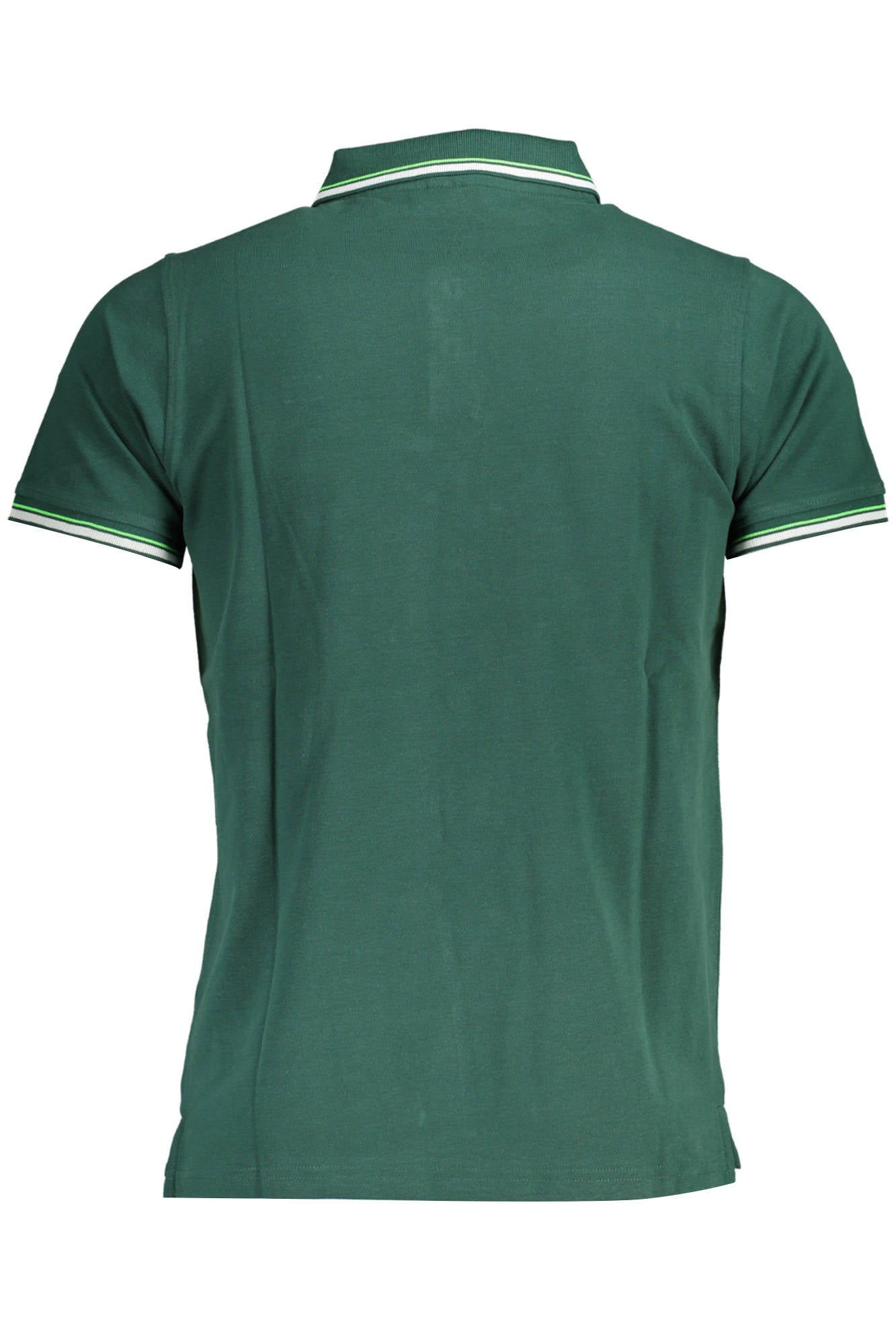 Men's green short sleeved polo shirt