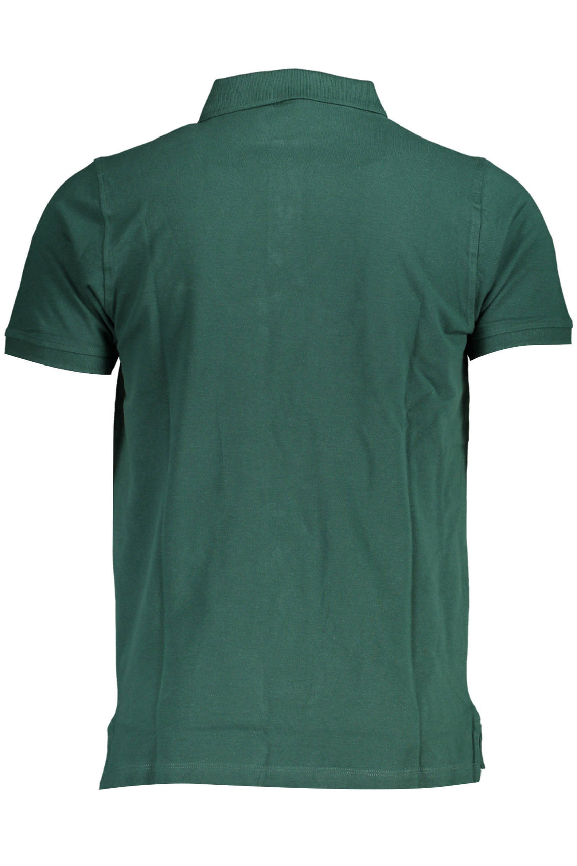 Men's green short sleeved polo shirt